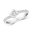 18ct White Gold Diamond Engagement Ring 0.64 CT