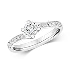 18ct White Gold Diamond Engagement Ring 0.64 CT
