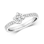 18ct White Gold Diamond Engagement Ring 0.64 CT