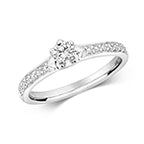18ct White Gold Diamond Engagement Ring 0.45 CT