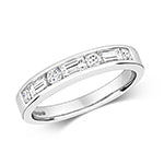 18ct White Gold Diamond Eternity Ring 0.440+0.200 CT