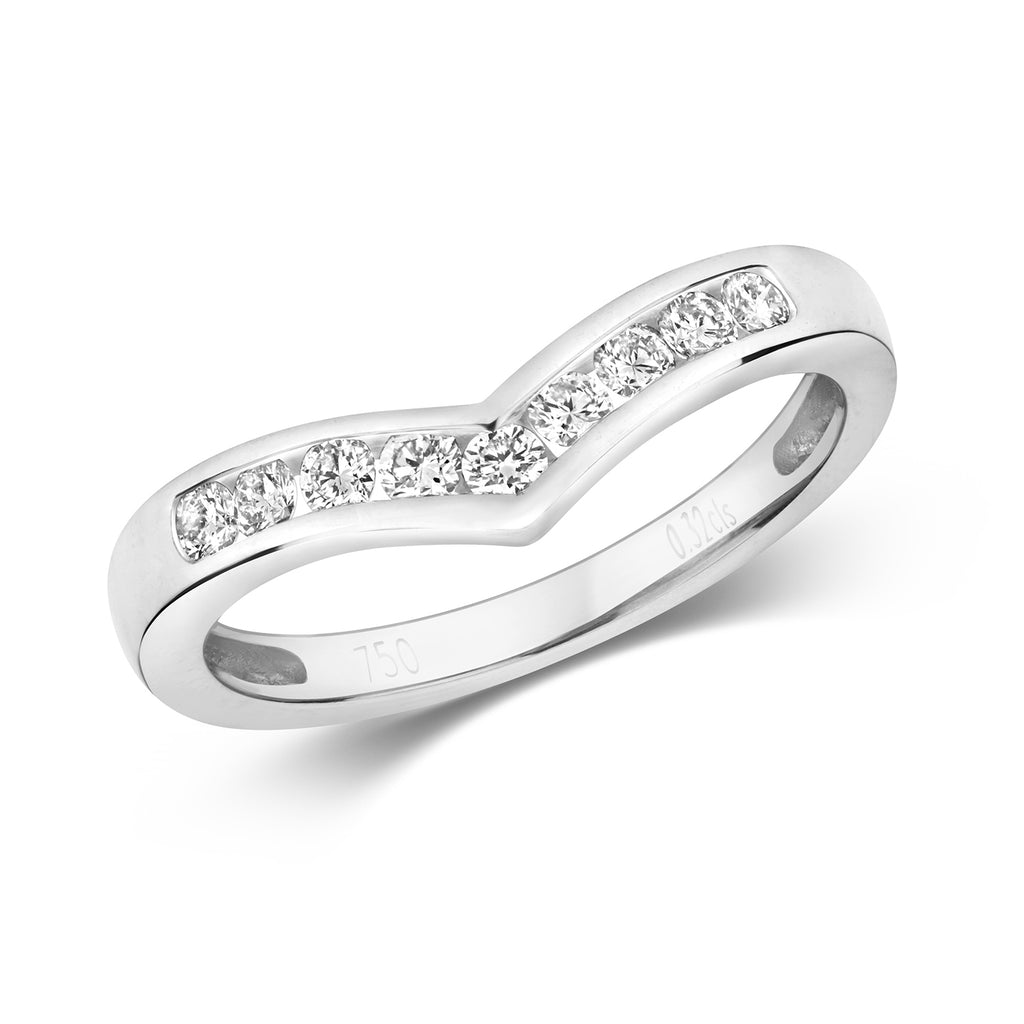 18ct White Gold Diamond Dress Ring 0.33 CT