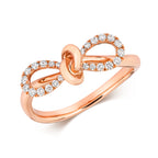 18ct Rose Gold Diamond Dress Ring 0.18 CT