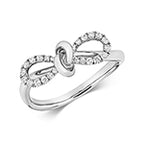 18ct White Gold Diamond Dress Ring 0.18 CT