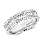 18ct White Gold Diamond Eternity Ring 0.390+0.370 CT