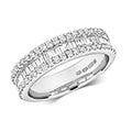 18ct White Gold Diamond Eternity Ring 0.390+0.370 CT