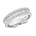 18ct White Gold Diamond Eternity Ring 0.390+0.370 CT