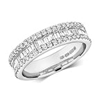 18ct White Gold Diamond Eternity Ring 0.390+0.370 CT