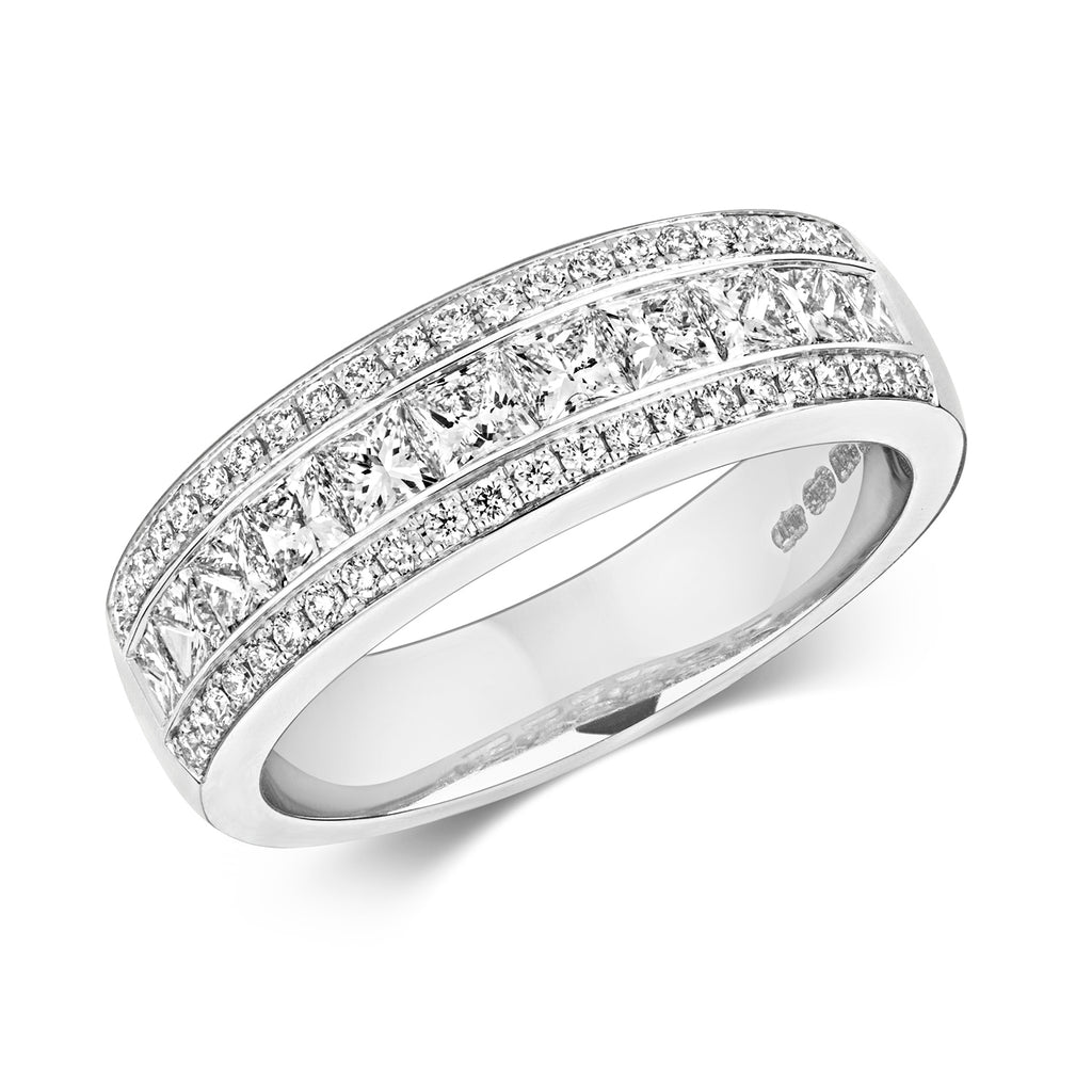 18ct White Gold Diamond Eternity Ring 0.800+0.200 CT