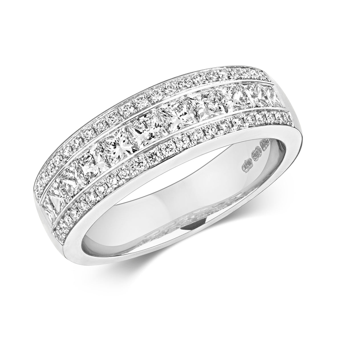 18ct White Gold Diamond Eternity Ring 0.800+0.200 CT