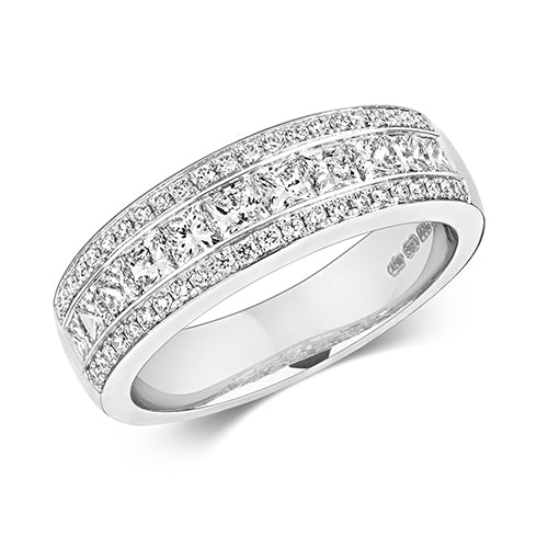 18ct White Gold Diamond Eternity Ring 0.800+0.200 CT