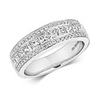 18ct White Gold Diamond Eternity Ring 0.800+0.200 CT