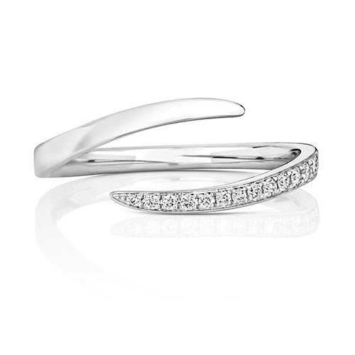 18ct White Gold Diamond Dress Ring 0.09 CT