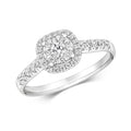 18ct White Gold Diamond Engagement Ring 0.46 CT