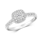 18ct White Gold Diamond Engagement Ring 0.46 CT