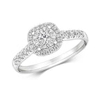 18ct White Gold Diamond Engagement Ring 0.46 CT