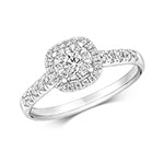 18ct White Gold Diamond Engagement Ring 0.46 CT