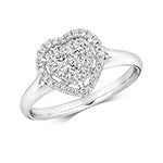 18ct White Gold Diamond Dress Ring 0.25 CT