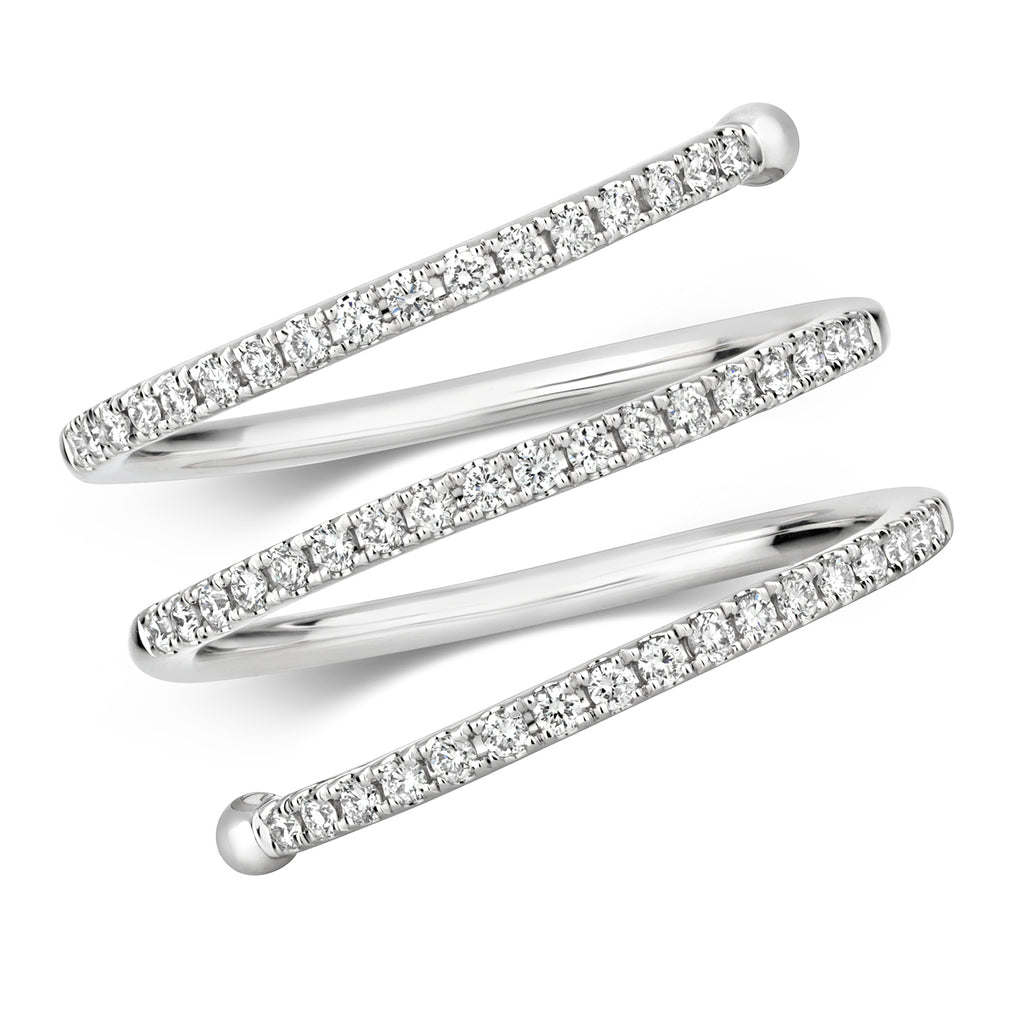 18ct White Gold Diamond Dress Ring 0.34 CT