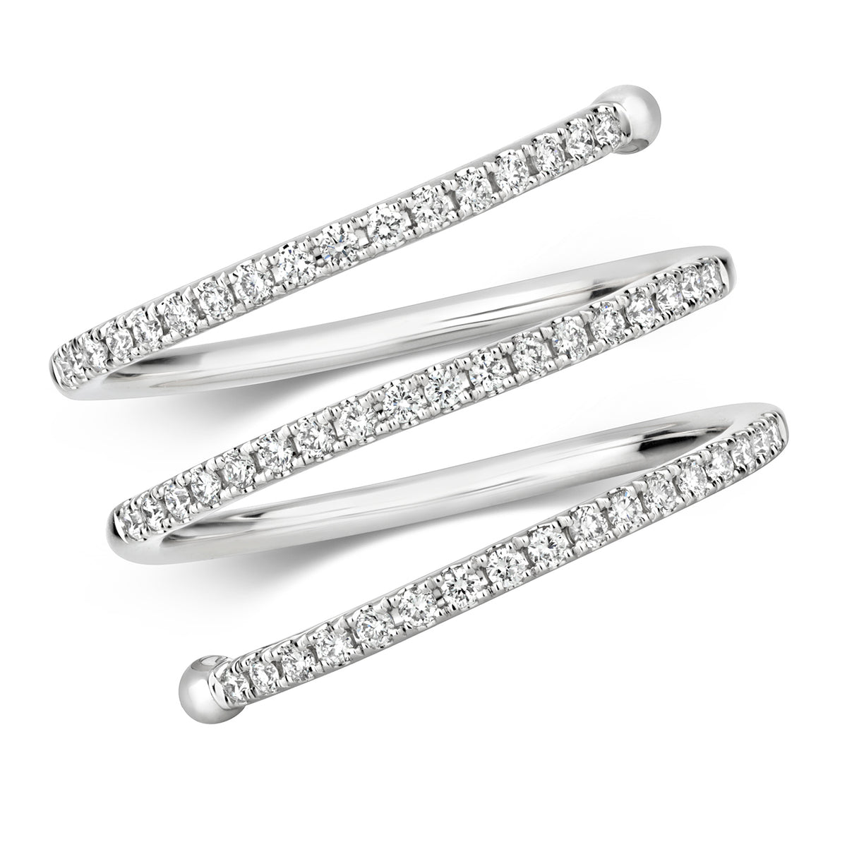 18ct White Gold Diamond Dress Ring 0.34 CT