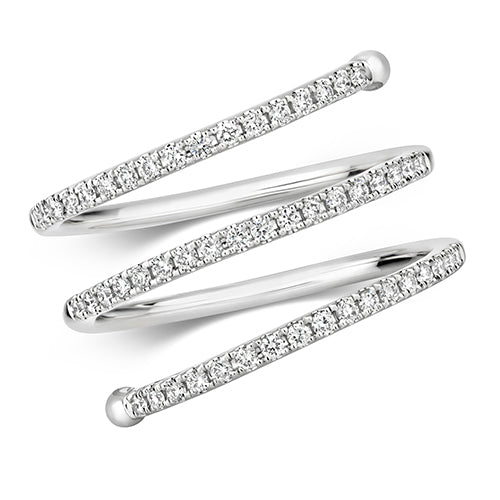 18ct White Gold Diamond Dress Ring 0.34 CT