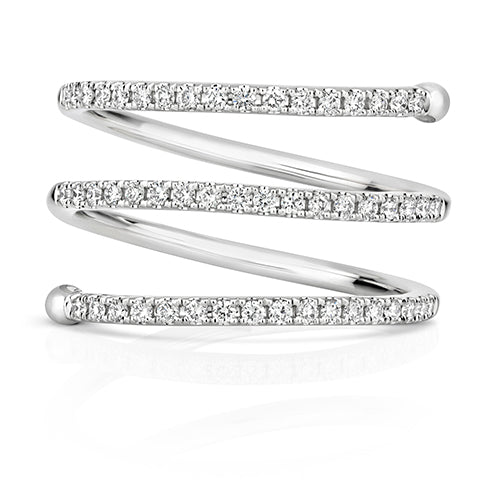 18ct White Gold Diamond Dress Ring 0.34 CT