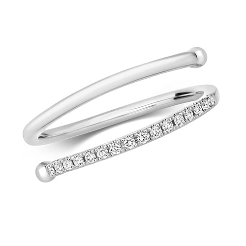 18ct White Gold Diamond Dress Ring 0.1 CT