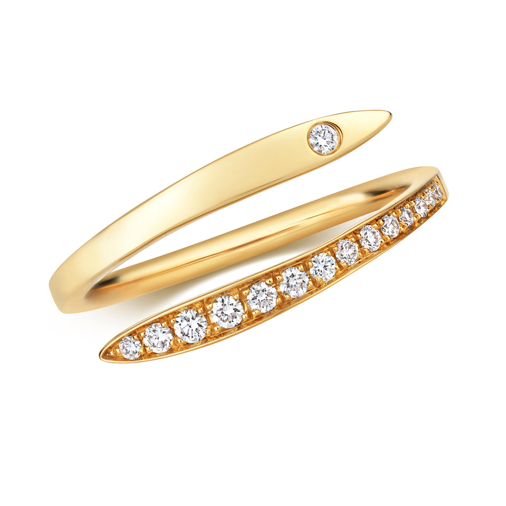 18ct Yellow Gold Diamond Dress Ring 0.14 CT