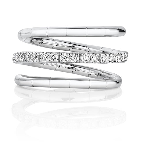 18ct White Gold Diamond Dress Ring 0.38 CT