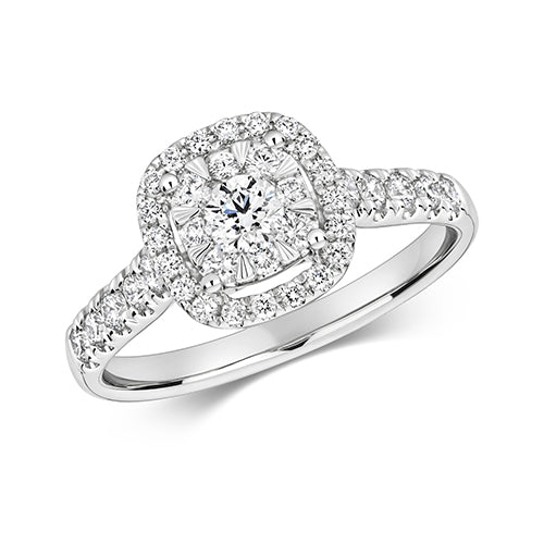 18ct White Gold Diamond Engagement Ring 0.65 CT