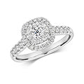 18ct White Gold Diamond Engagement Ring 0.65 CT