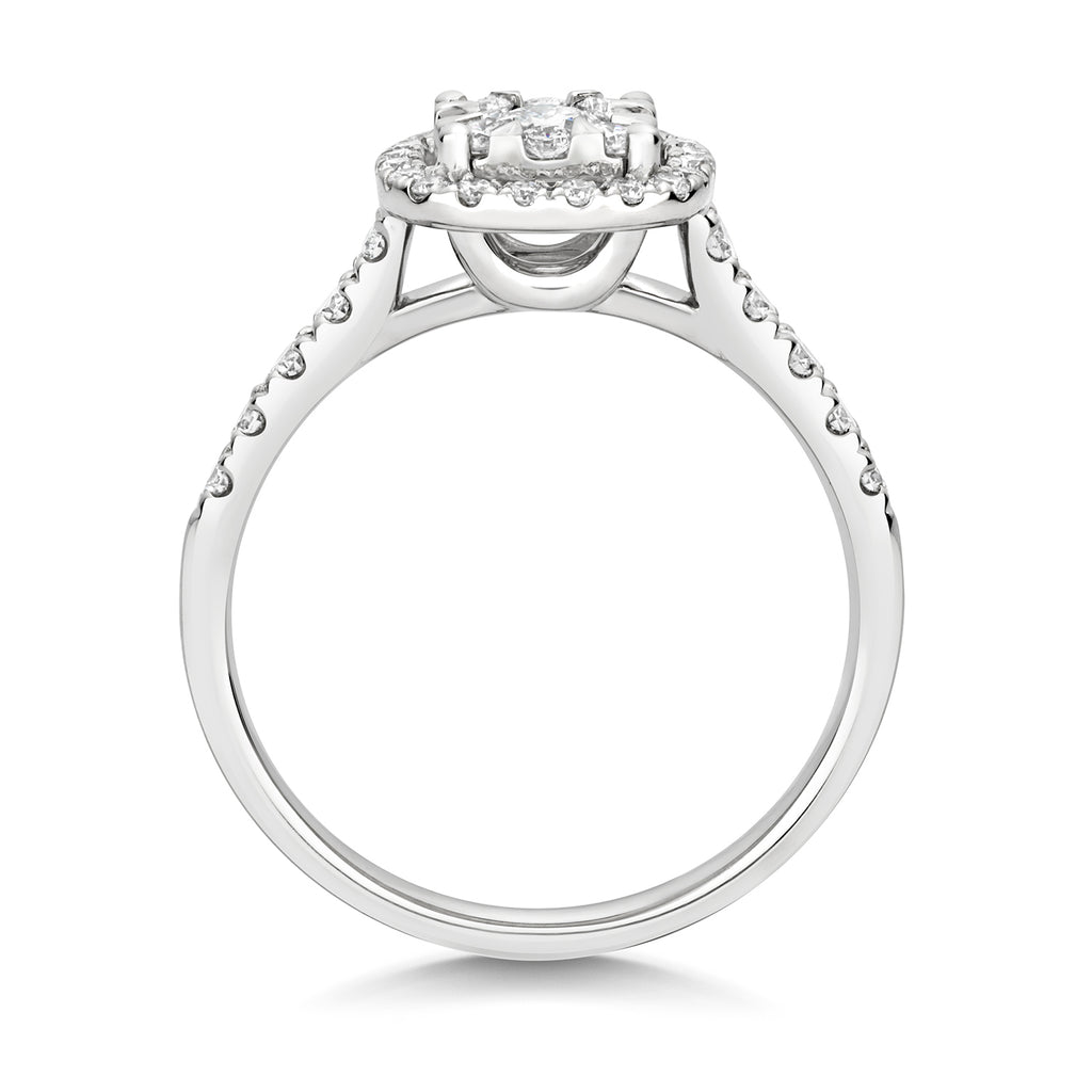 18ct White Gold Diamond Engagement Ring 0.65 CT