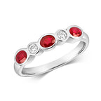 18ct White Gold Ruby and Diamond Eternity Ring 0.700+0.110 CT