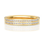 18ct Yellow Gold Diamond Wedding Band Ring 0.22 CT