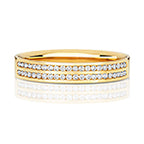 18ct Yellow Gold Diamond Wedding Band Ring 0.22 CT