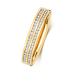 18ct Yellow Gold Diamond Wedding Band Ring 0.22 CT