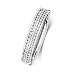 18ct White Gold Diamond Wedding Band Ring 0.22 CT