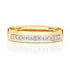 18ct Yellow Gold Diamond Wedding Band Ring 0.16 CT