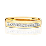 18ct Yellow Gold Diamond Wedding Band Ring 0.16 CT