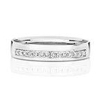 18ct White Gold Diamond Wedding Band Ring 0.16 CT