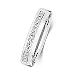 18ct White Gold Diamond Wedding Band Ring 0.16 CT