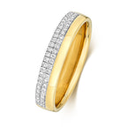 18ct Yellow Gold Diamond Wedding Band Ring 0.2 CT