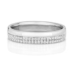 18ct White Gold Diamond Wedding Band Ring 0.2 CT