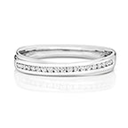 18ct White Gold Diamond Wedding Band Ring 0.15 CT