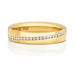 18ct Yellow Gold Diamond Wedding Band Ring 0.13 CT