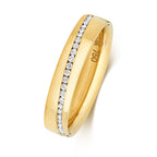 18ct Yellow Gold Diamond Wedding Band Ring 0.13 CT