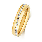 18ct Yellow Gold Diamond Wedding Band Ring 0.13 CT