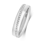 18ct White Gold Diamond Wedding Band Ring 0.13 CT