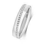 18ct White Gold Diamond Wedding Band Ring 0.13 CT