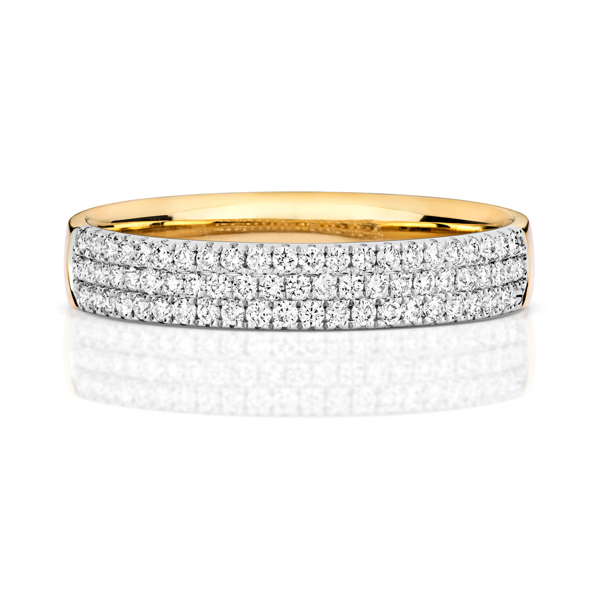 18ct Yellow Gold Diamond Wedding Band Ring 0.34 CT